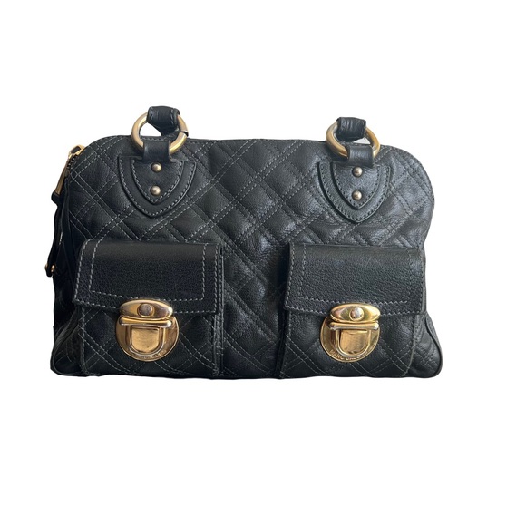 Marc Jacobs Blake Quilted Pebbled Leather Purse in Black with Gold Hardware - Picture 4 of 12